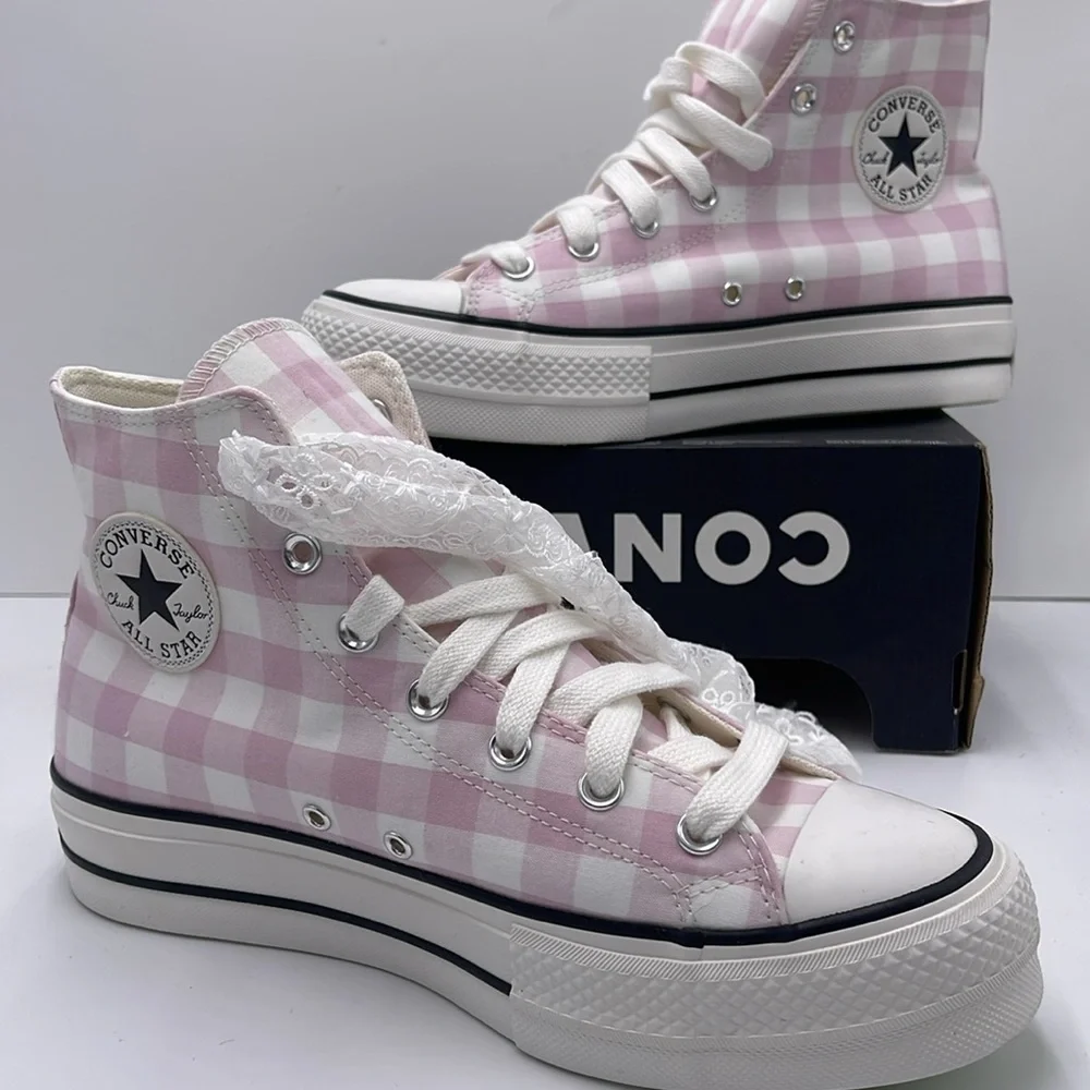 Converse WMNS Gingham High-Top Platform Sneaker A13663C
CTAS LIFT HI
SUMMIT PINK - Picture 14 of 16
